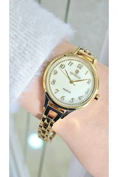 RYM-5036 32mm Kadın Kol Saati - Rakam Detaylı - Gold - Paslanmaz Çelik GOLD