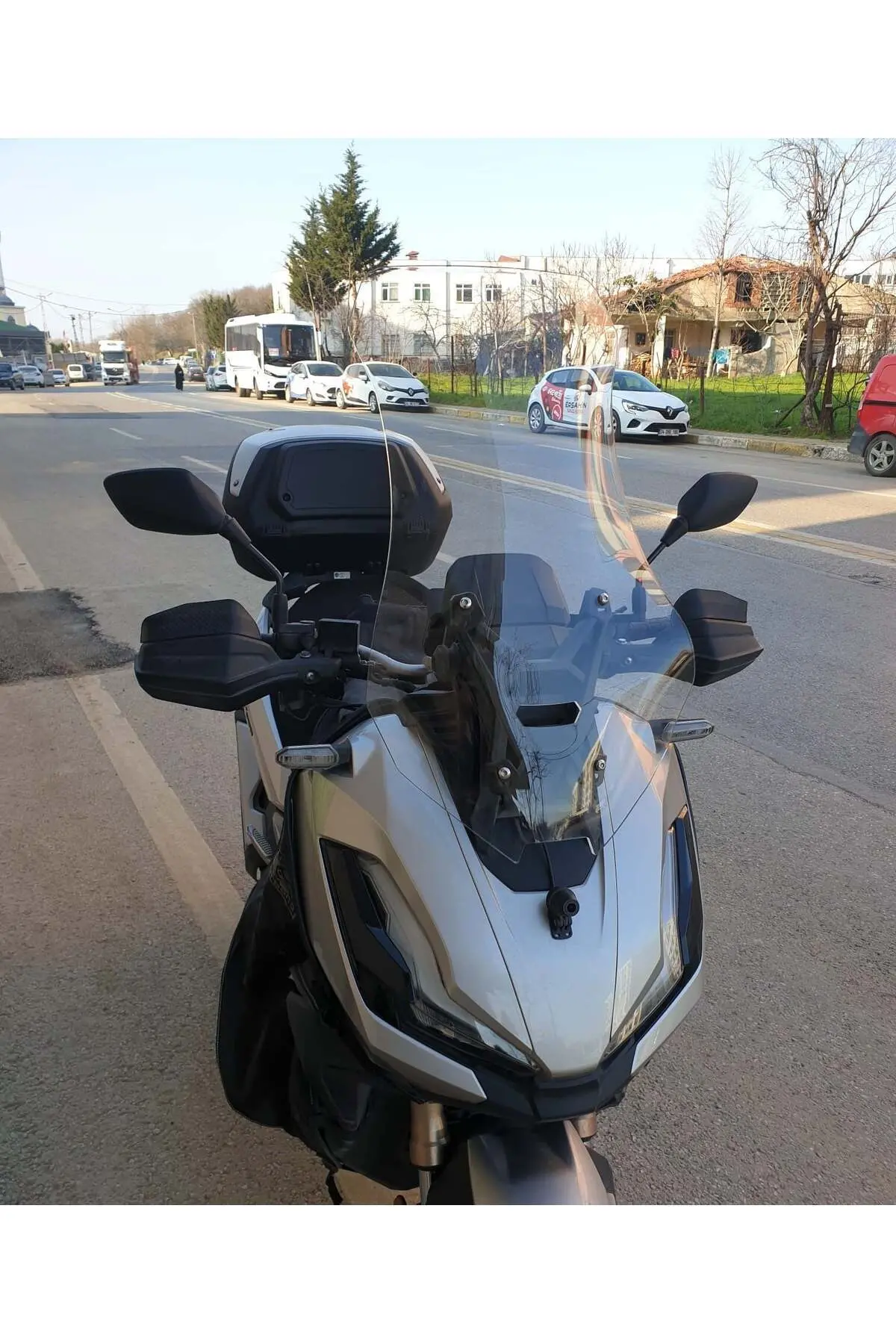 Honda Adv 350 Ön Cam 2023-2026 Model 72cm Şeffaf Renkli 4mm UZUN