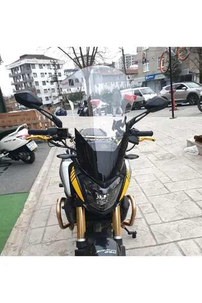 Bajaj Dominar 250 Ön Cam 2017-2026 Model 58cm Şeffaf Renkli 4mm