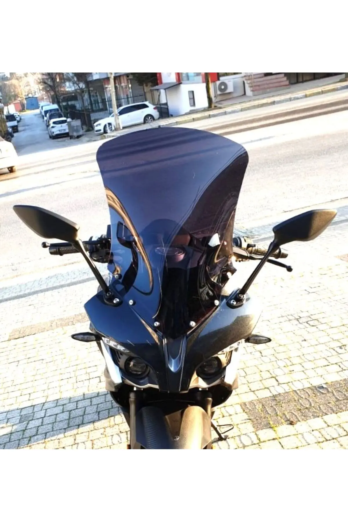 Bajaj Pulsar RS 200 Ön Cam 2015-2026 Model 56cm Siyah Renkli 4mm UZUN CAM