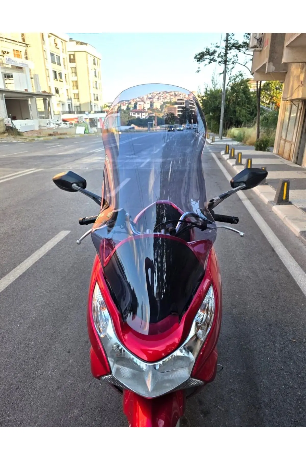 Honda PCX Ön Cam 2011-2013 Model 83cm Füme Renkli 4mm UZUN
