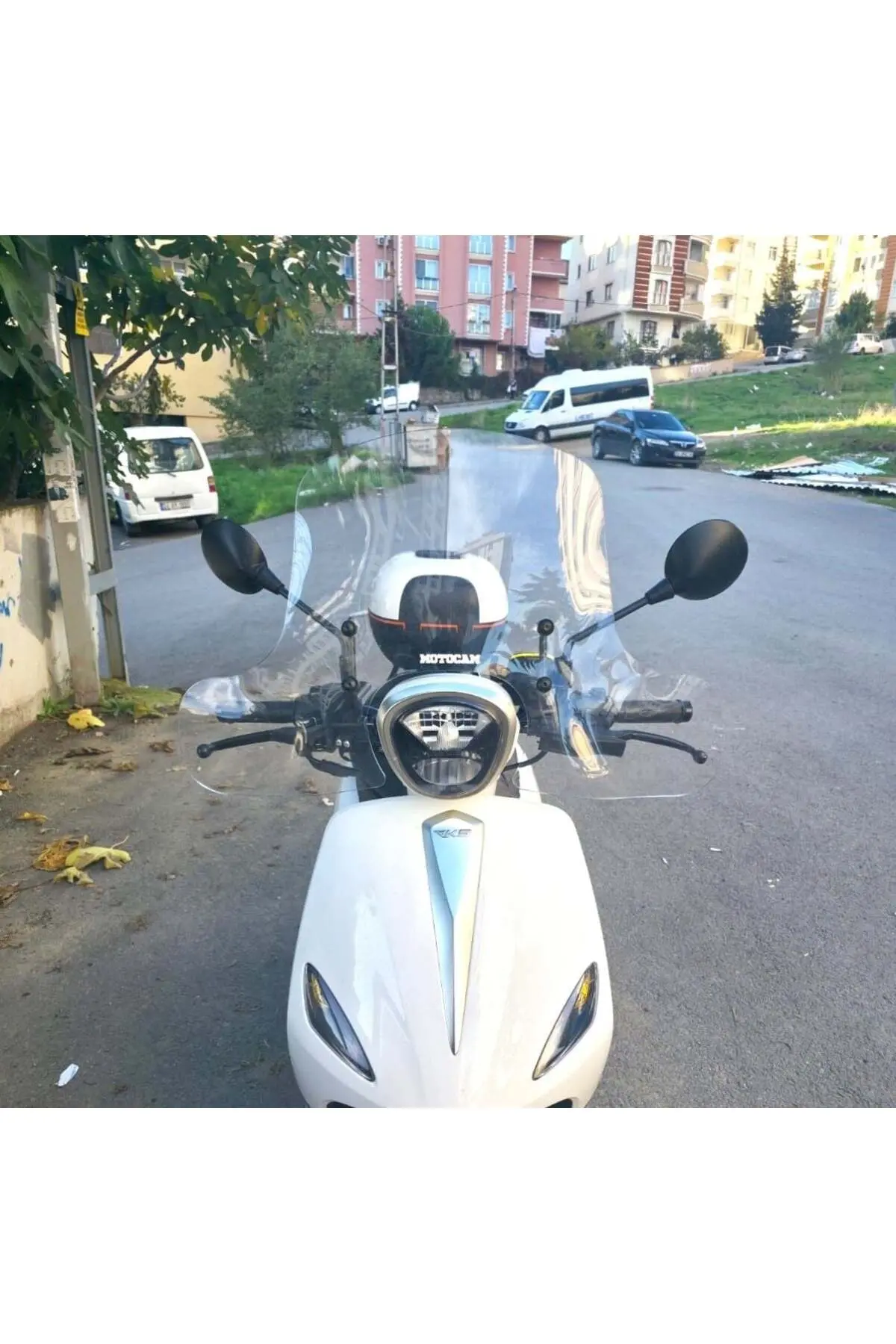 Rks Neon 125 Ön Cam 2023-2026 Model 45cm Şeffaf Renkli 4mm Elcikli APARATSIZ