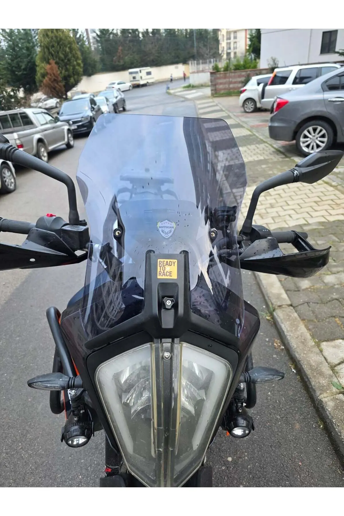 KTM 390 Adv Ön Cam 2020-2024 Model 44cm Füme Renkli 3mm APARATSIZDIR
