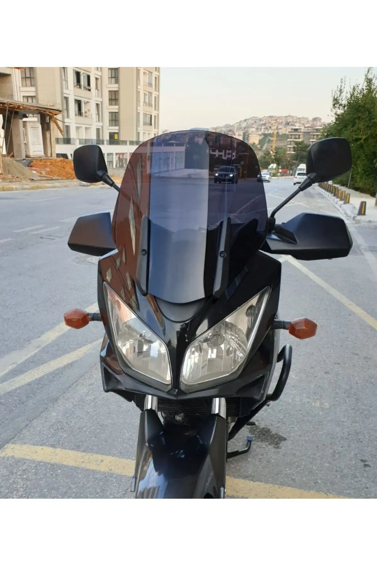 Suzuki V-Strom DL 650 Ön Cam 2004-2010 Model 45cm Siyah Renkli 4mm