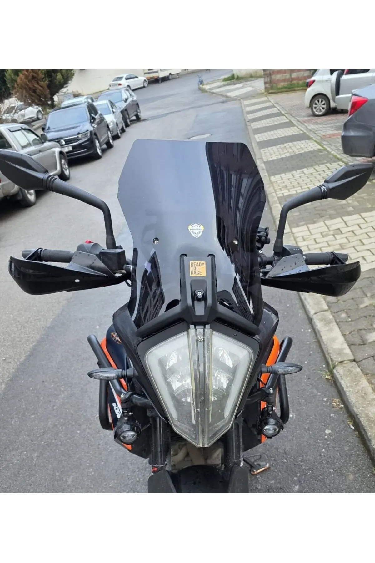 KTM 390 Adv Ön Cam 2020-2024 Model 57cm Siyah Renkli 3mm APARATSIZDIR