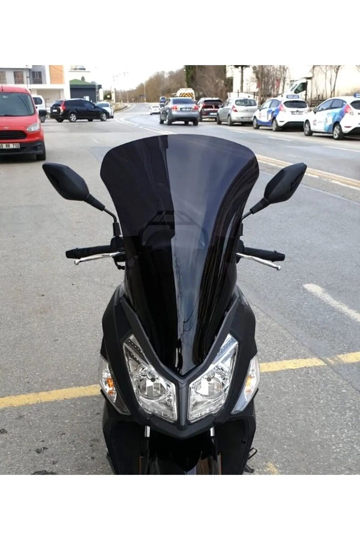 SYM JET 14 200 Ön Cam 2017-2026 Model 74cm Siyah Renkli 4mm UZUN
