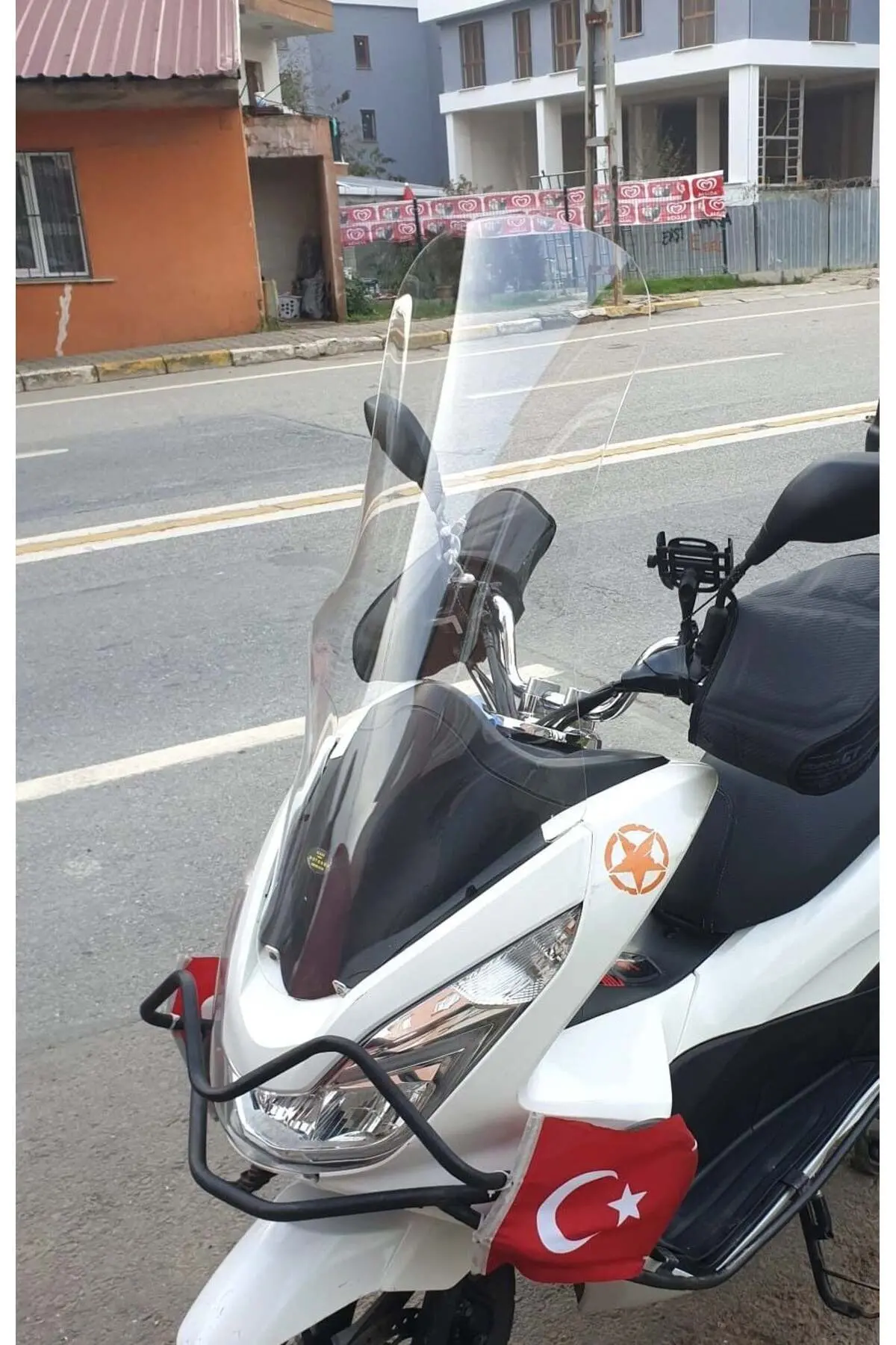 Honda PCX Ön Cam 2014-2017 Model 83cm Şeffaf Renkli 4mm UZUN