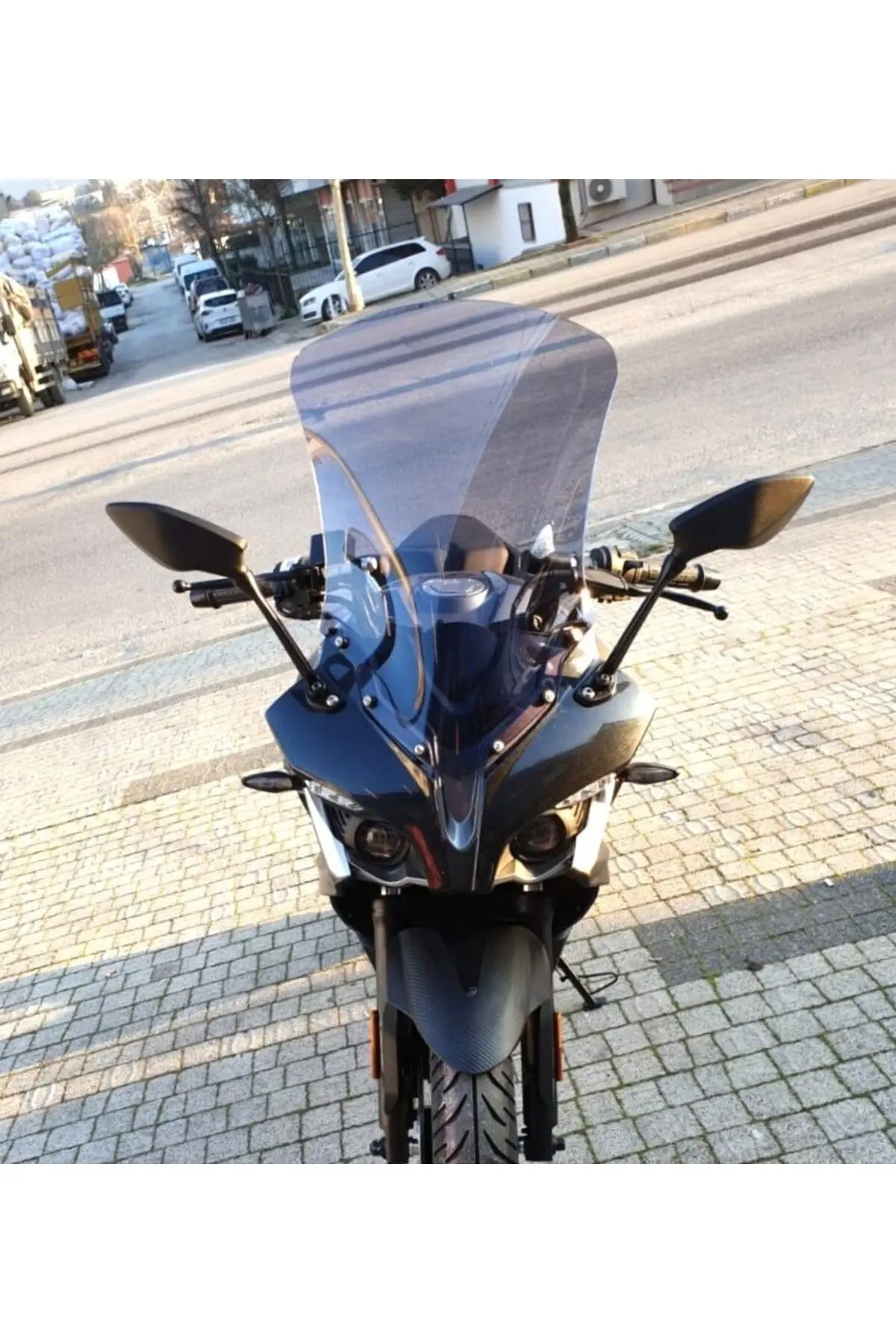 Bajaj Pulsar RS 200 Ön Cam 2015-2026 Model 56cm Füme Renkli 4mm UZUN CAM