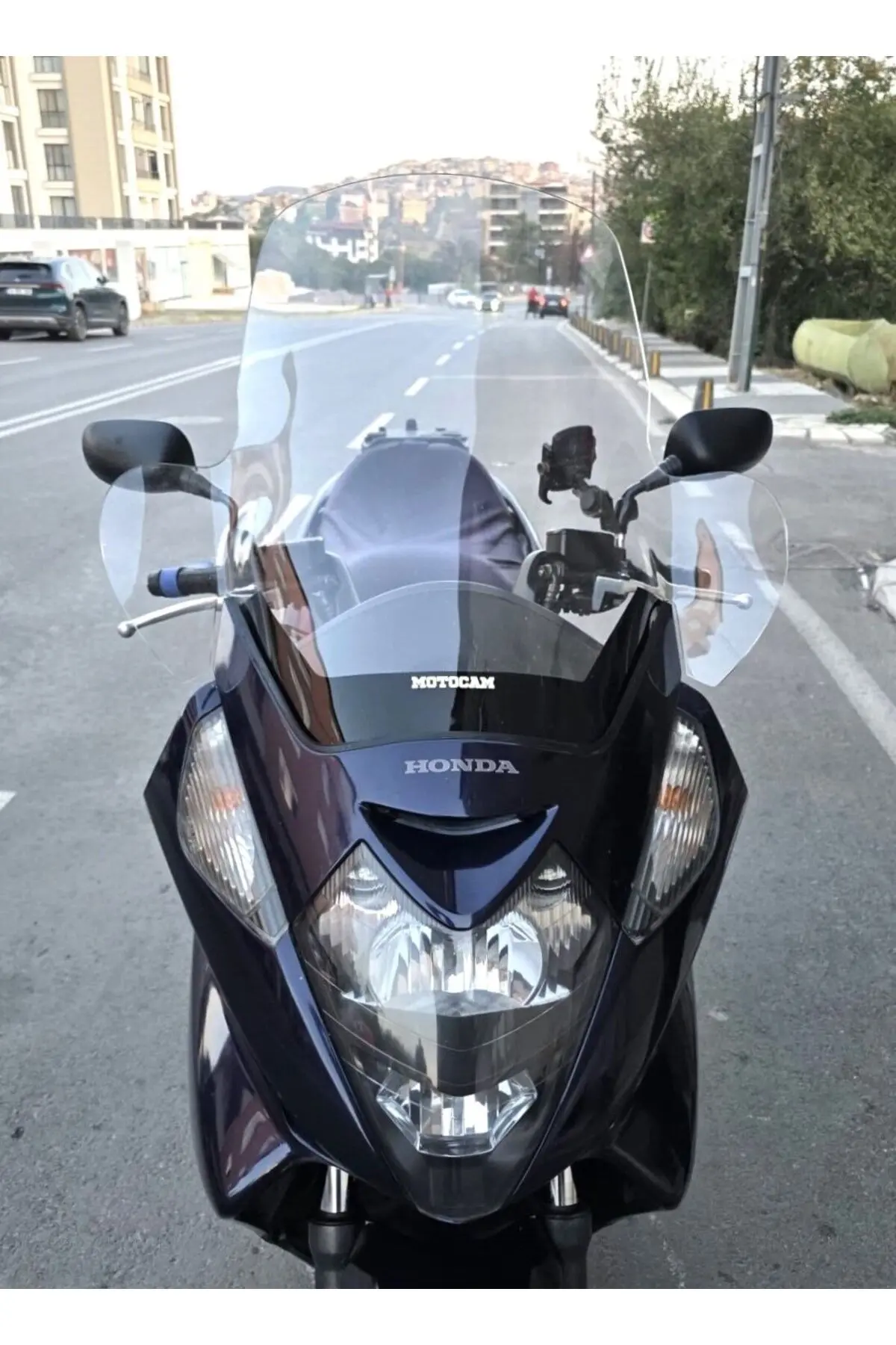 Honda Silverwing FJS 600 Ön Cam 2001-2012 Model 68cm Şeffaf Renkli 4mm ELCİKLİ