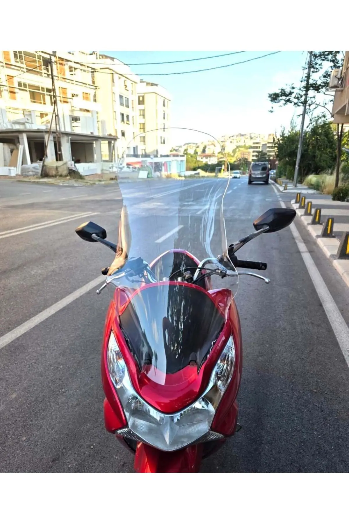 Honda PCX Ön Cam 2011-2013 Model 83cm Şeffaf Renkli 4mm UZUN