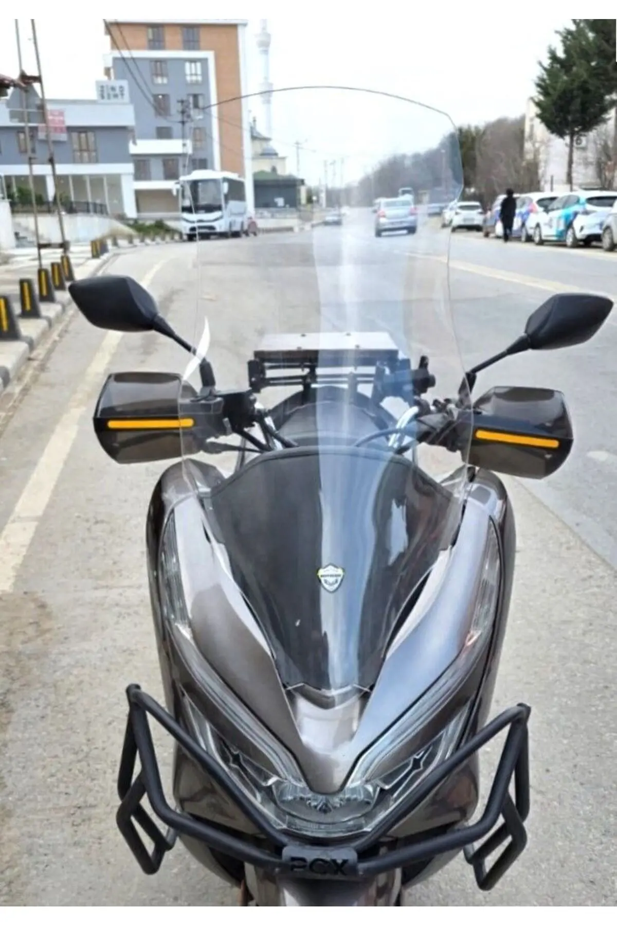 Honda PCX Ön Cam 2018-2020 Model 83cm Şeffaf Renkli 4mm UZUN
