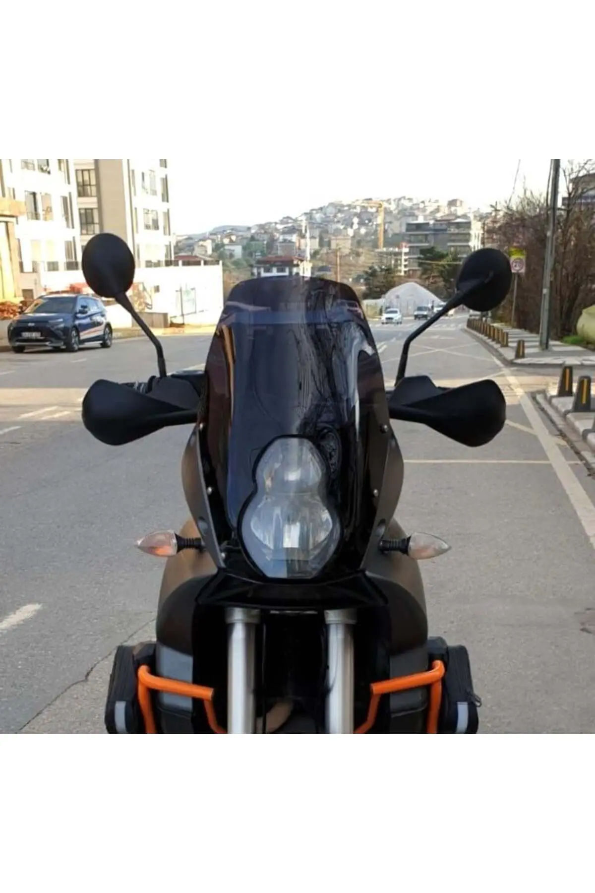 KTM 990 Adventure Ön Cam 2015-2018 Model 52cm Siyah Renkli 4mm