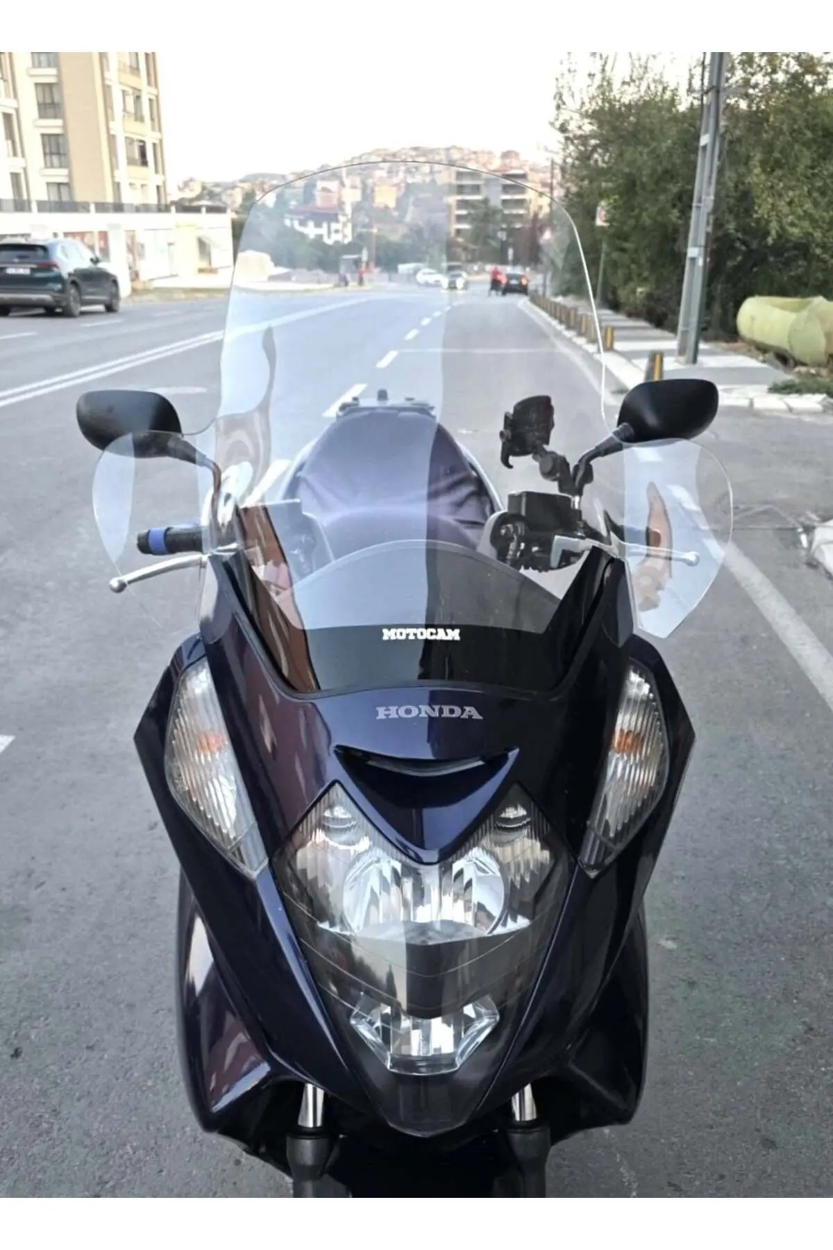 Honda Silverwing FJS 400 Ön Cam 2001-2012 Model 68cm Şeffaf Renkli 4mm ELCİKLİ