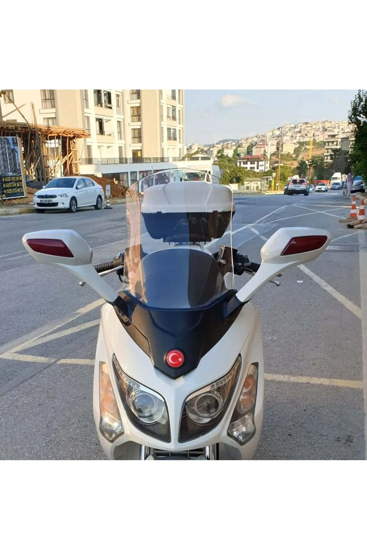 SYM Gts Evo 250 Ön Cam 2006-2015 Model 63cm Şeffaf Renkli 4mm 10cm daha Uzun