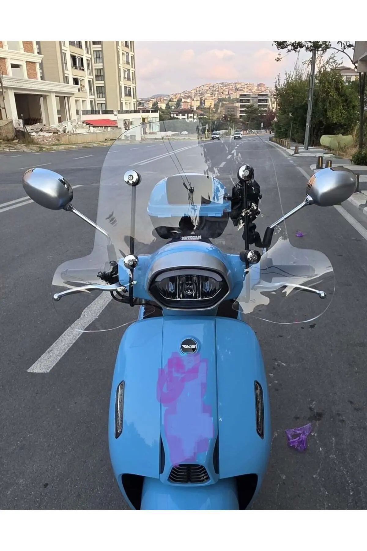 RKS LTR 125 Ön Cam 2023-2026 Model 45cm Şeffaf Renkli 4mm Elcikli APARATSIZ