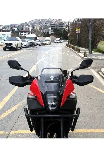 Honda NX 500 Ön Cam 2025-2026 Model 44cm Şeffaf Renkli 4mm UZUN