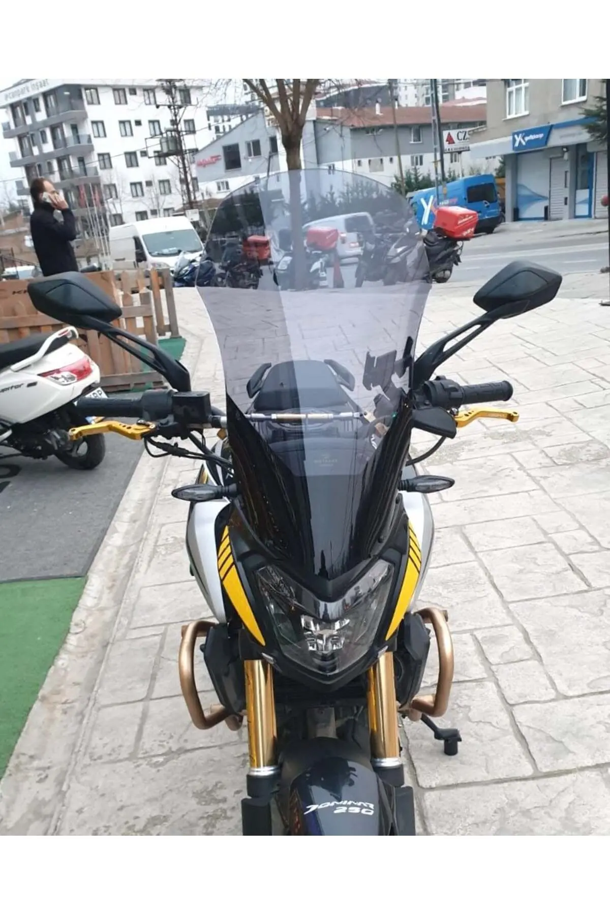 Bajaj Dominar 250 Ön Cam 2017-2026 Model 58cm Füme Renkli 4mm