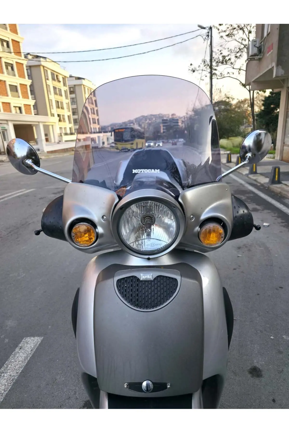 Aprilia Scarabeo 200 Ön Cam 45cm 2002-2007 Model Füme Renkli 4mm