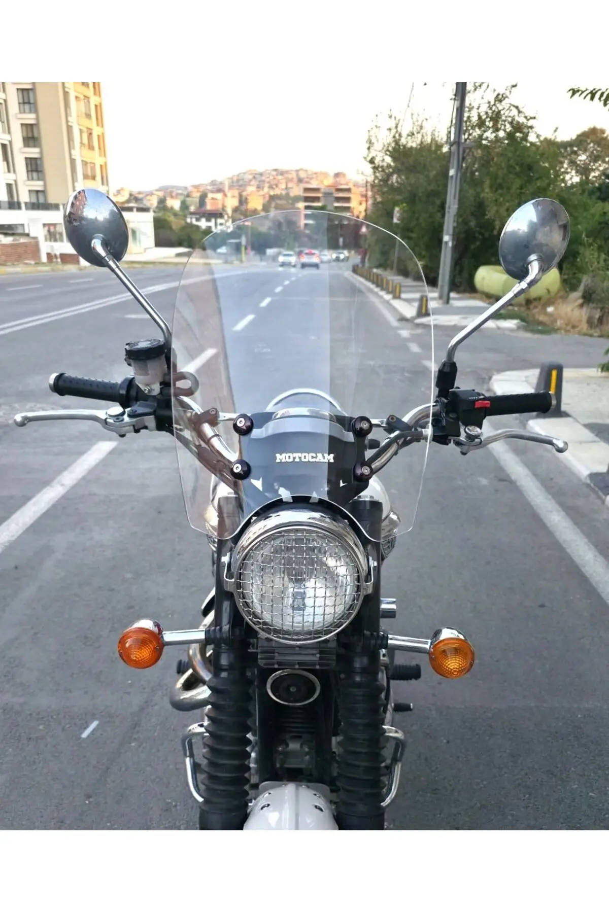 Trıumph Scrambler 900 Ön Cam 2005-2025 Model 45cm Şeffaf Renkli 4mm