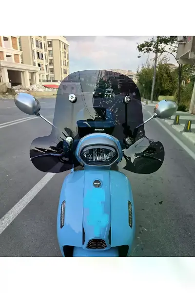 RKS LTR 125 Ön Cam 2023-2026 Model 45cm Siyah Renkli 4mm Elcikli APARATSIZ
