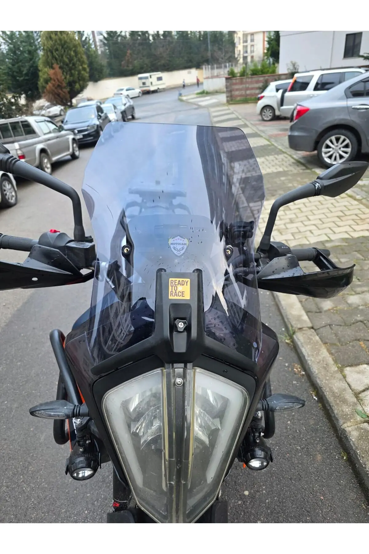 KTM 250 Adv Ön Cam 2020-2024 Model 57cm Füme Renkli 3mm APARATSIZDIR