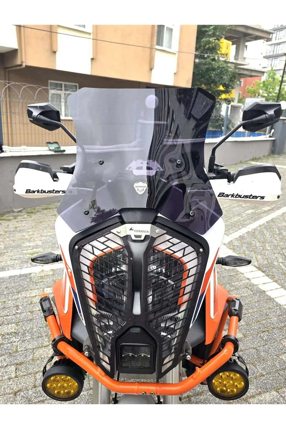 KTM 1290 Super Adventure Ön Cam 2021-2026 Model 41cm Siyah Renkli