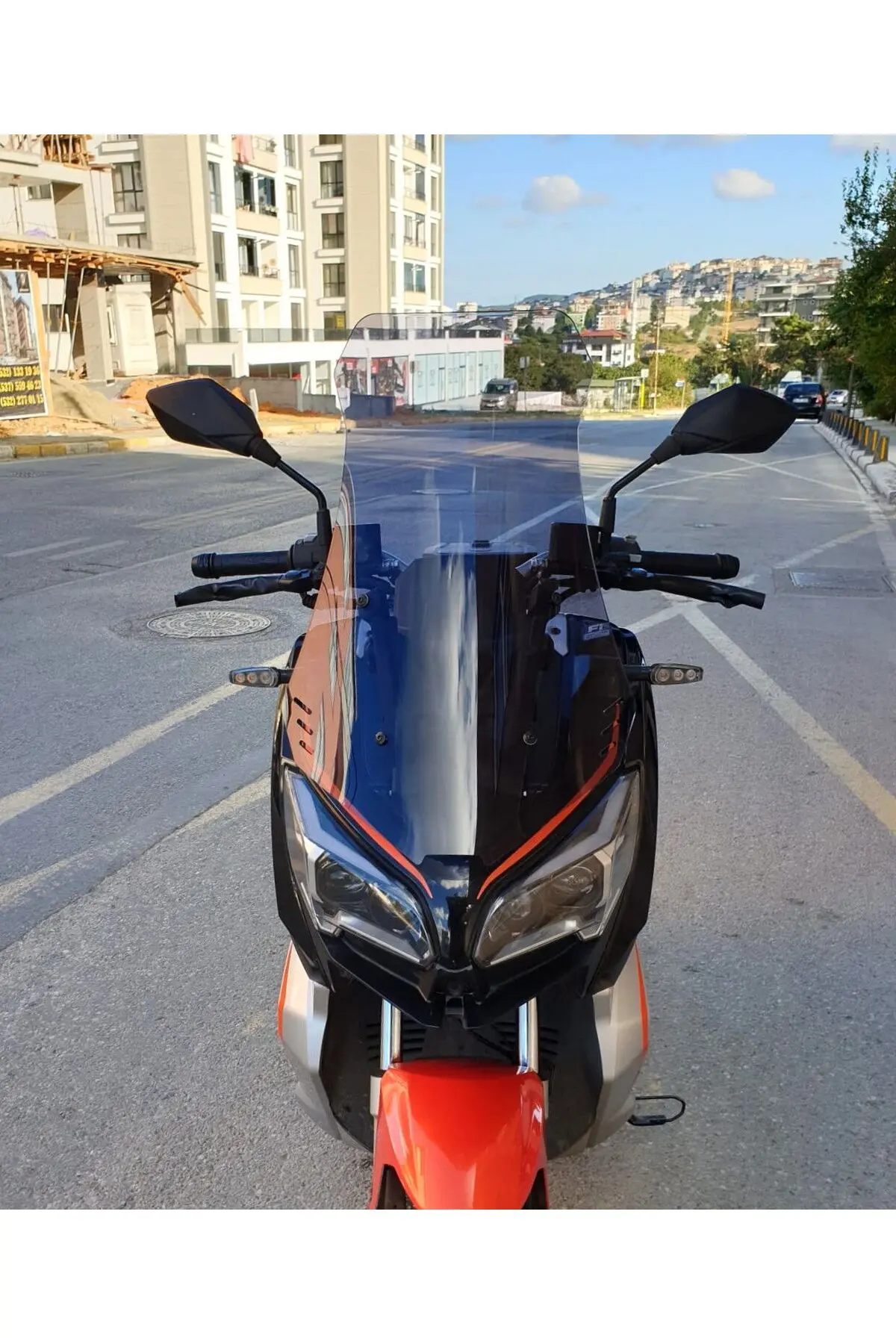 QJ ATR 125 Ön Cam 2023-2026 Model 75cm Füme Renkli 4mm UZUN