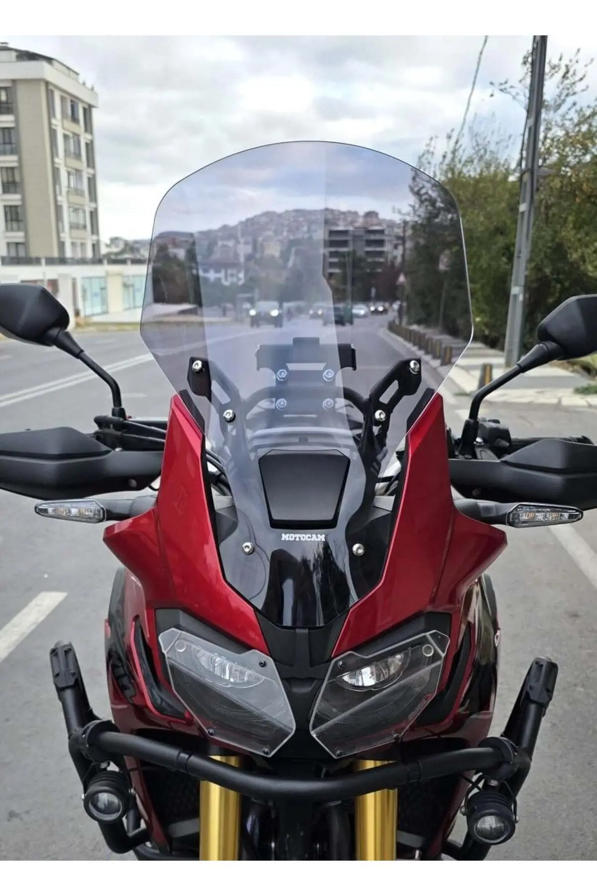 Honda Africa Twin CRF 1000 Ön Cam 2016-2020 Model 55cm Füme Renkli 4mm UZUN