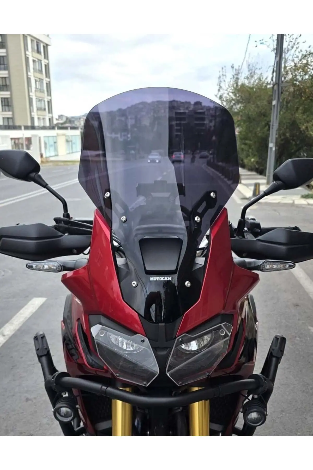 Honda Africa Twin CRF 1000 Ön Cam 2016-2020 Model 55cm Siyah Renkli 4mm UZUN