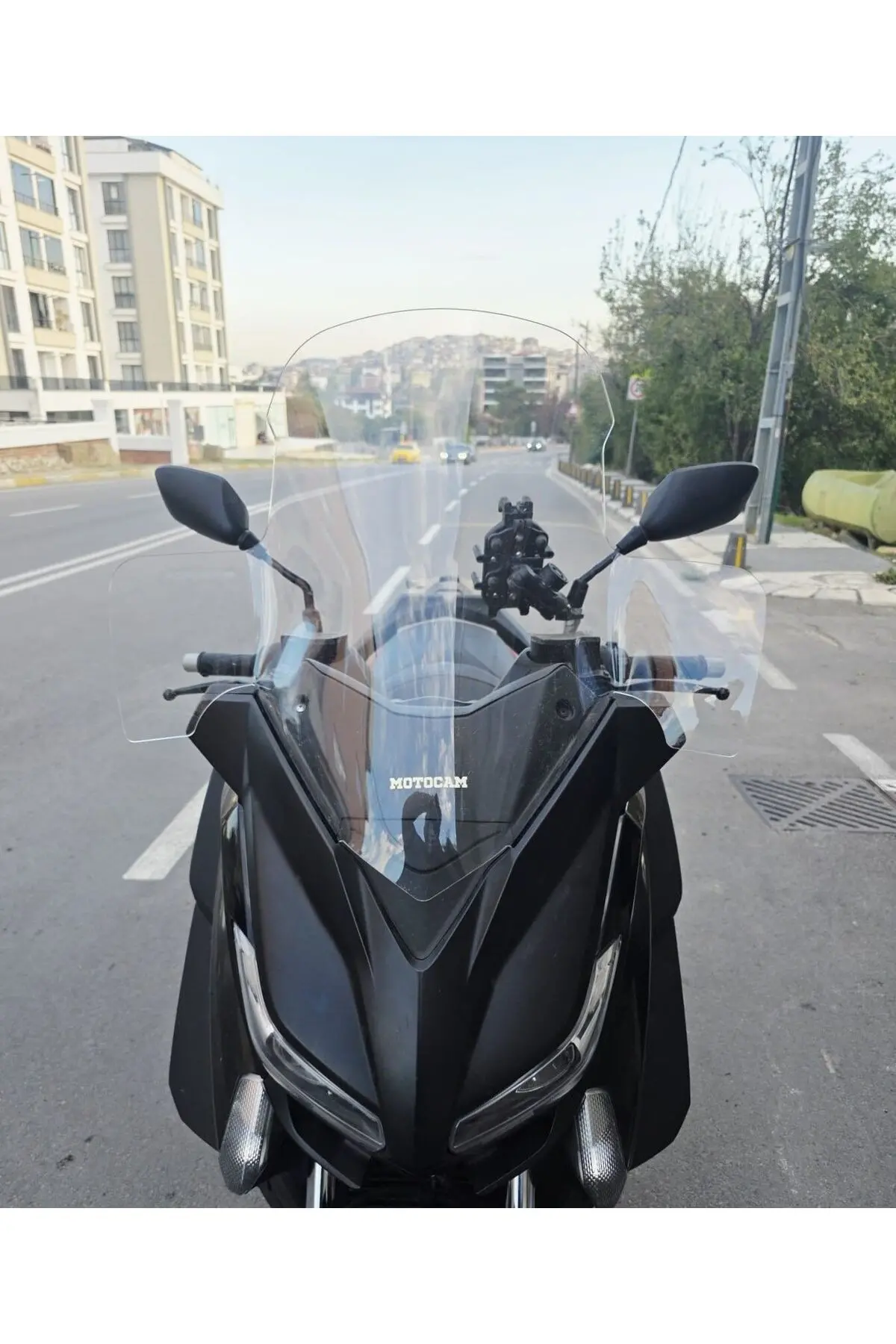 Yamaha Xmax Ön Cam 2014-2017 Model 59cm Şeffaf Renkli 4mm ELCİKLİ