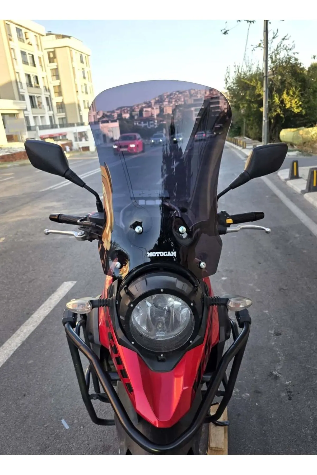Suzuki V-Strom DL 250 Ön Cam 2017-2020 Model 51cm Siyah Renkli 4mm