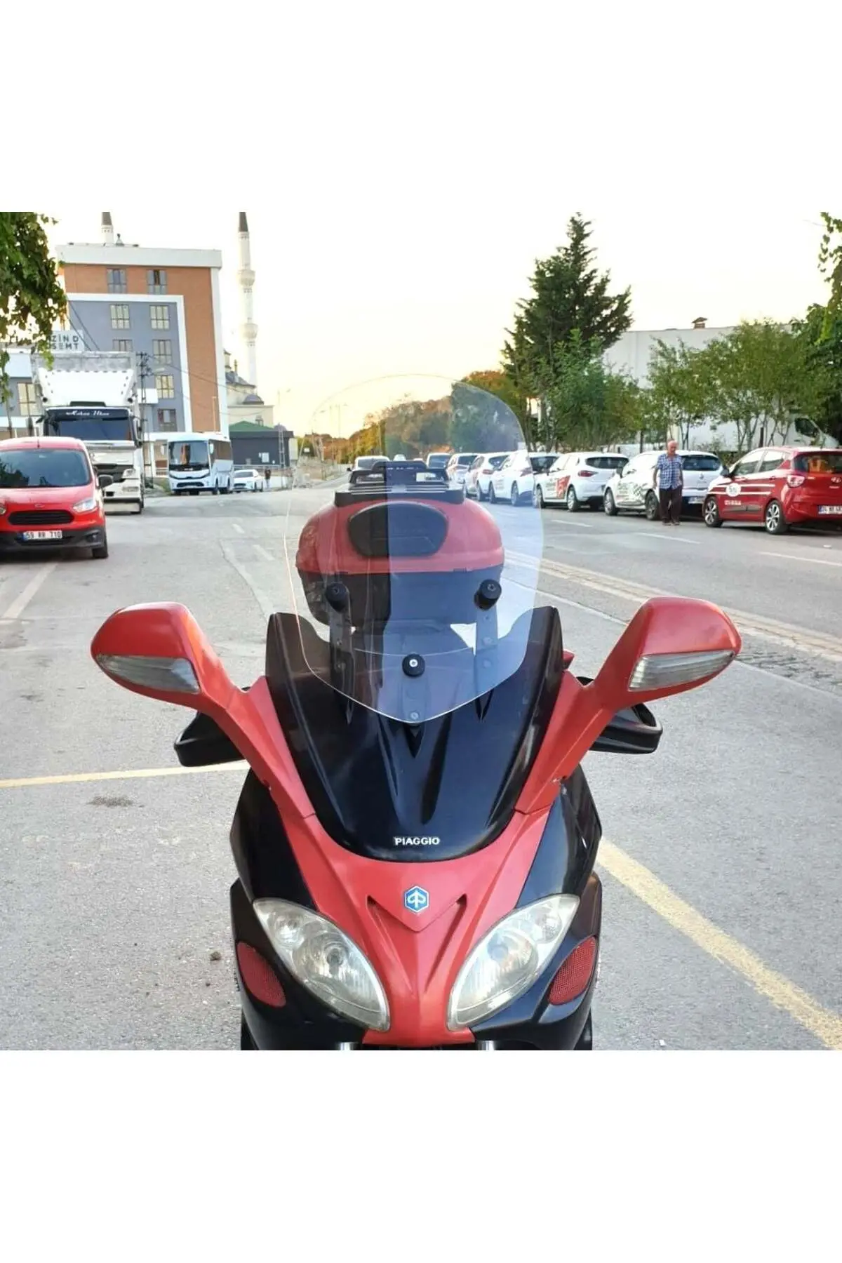 Piaggio X9 250 Ön Cam 2004-2006 Model 49cm Şeffaf Renkli 4mm