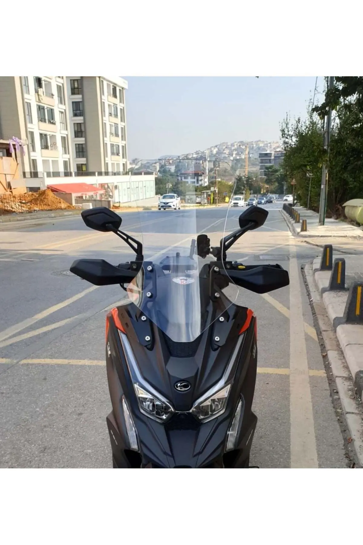 Kymco DTX 250 Ön Cam 2021-2026 Model 67cm Şeffaf Renkli 4mm UZUN
