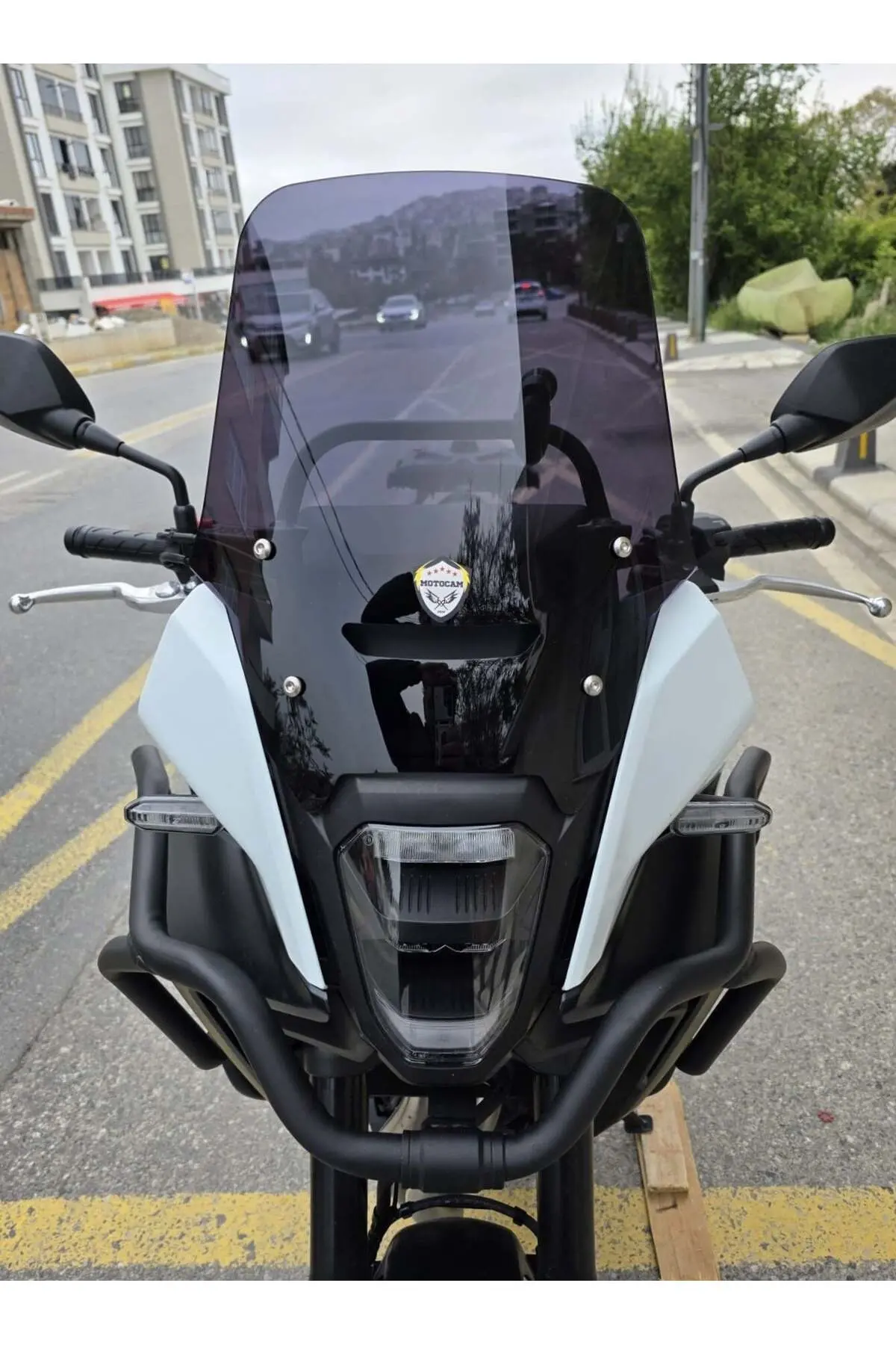 Honda NX 500 Ön Cam 2025-2026 Model 34cm Siyah Renkli 4mm Orijinal Boylu