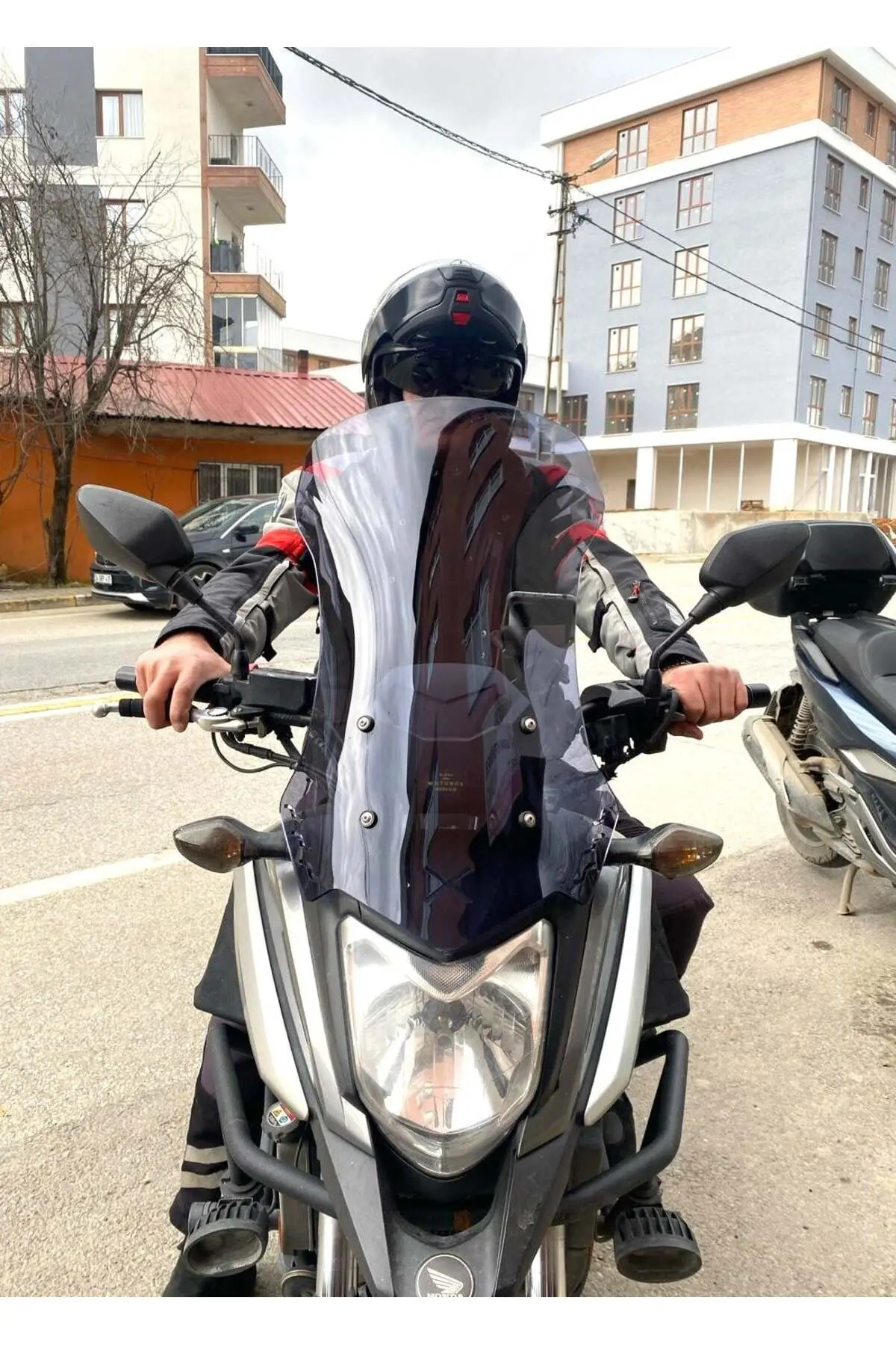 Honda NC 700 750 X Ön Cam 2016-2020 Model 59cm Füme Renkli 4mm UZUN