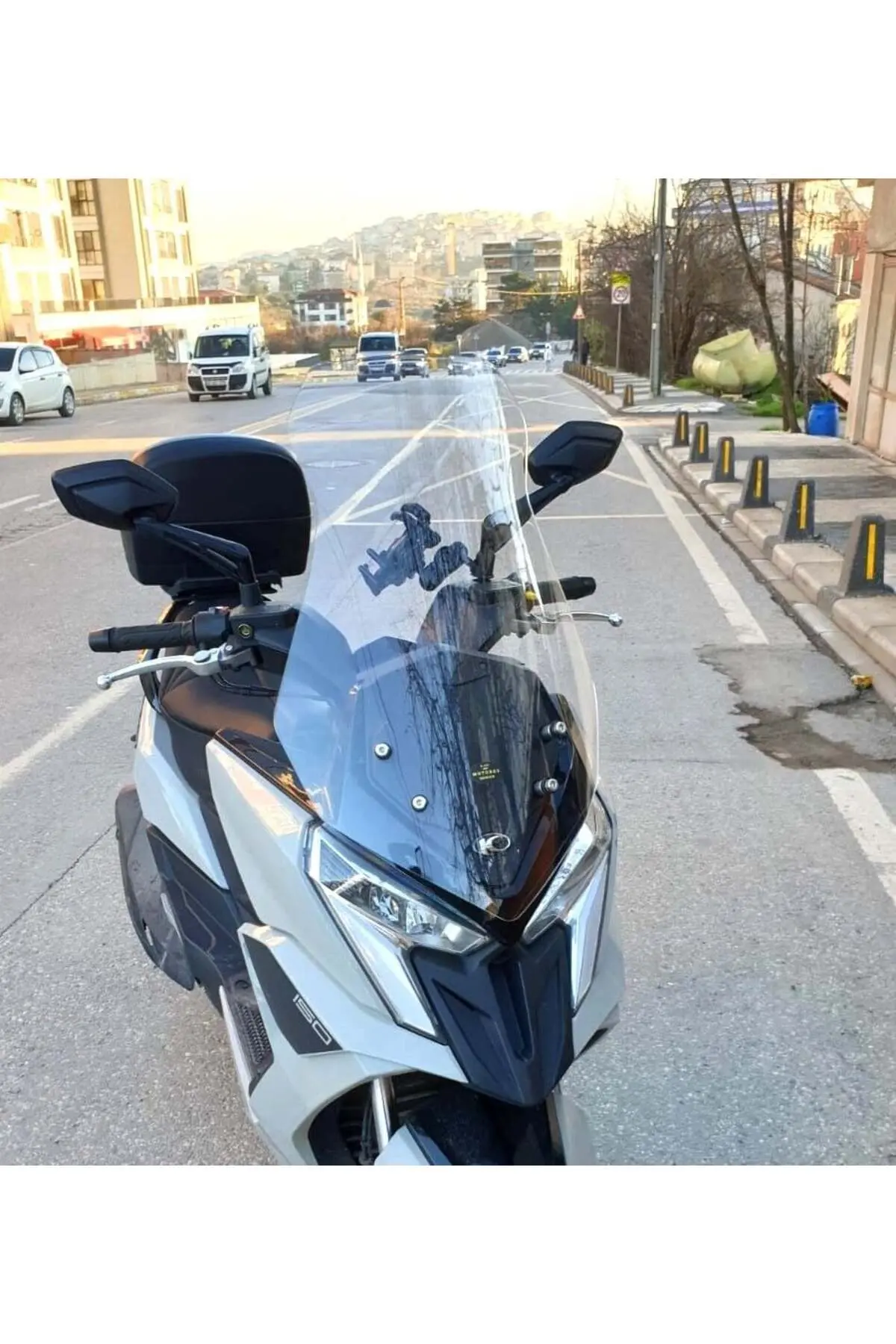 Kymco Dink R 150 Ön Cam 2023-2026 Model 68cm Şeffaf Renkli 4mm