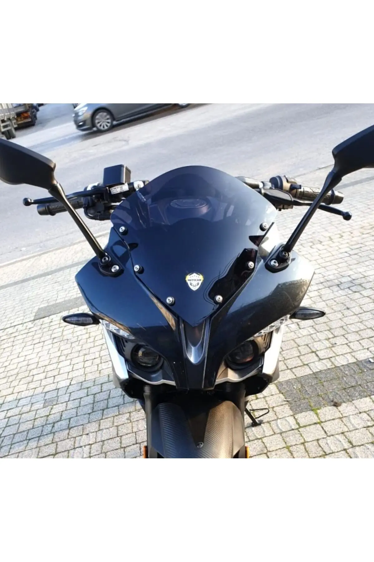 Bajaj Pulsar RS 200 Ön Cam 2015-2026 Model 33cm Siyah Renkli 4mm SPORTİF