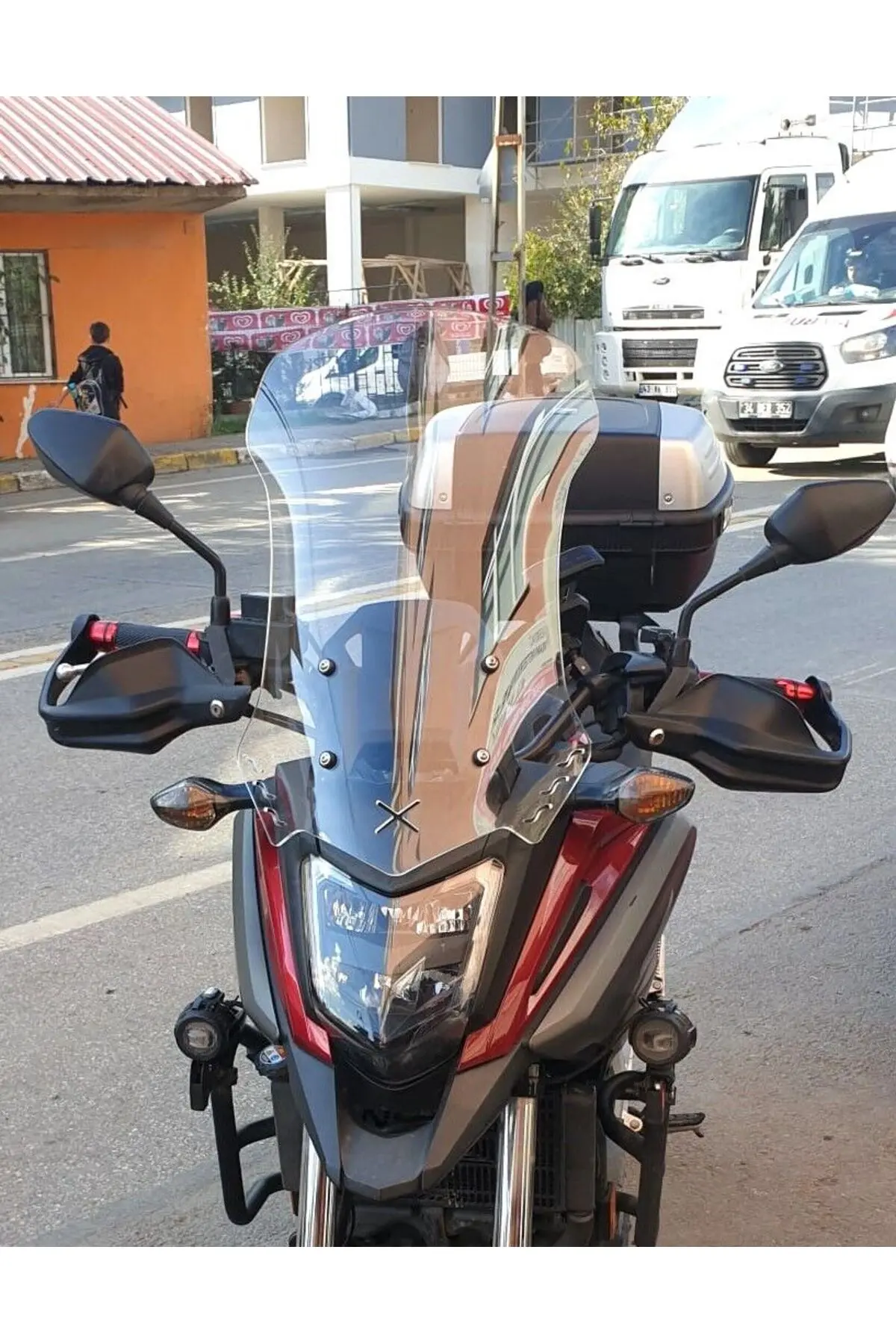Honda NC 700 750 X Ön Cam 2016-2020 Model 59cm Şeffaf Renkli 4mm UZUN