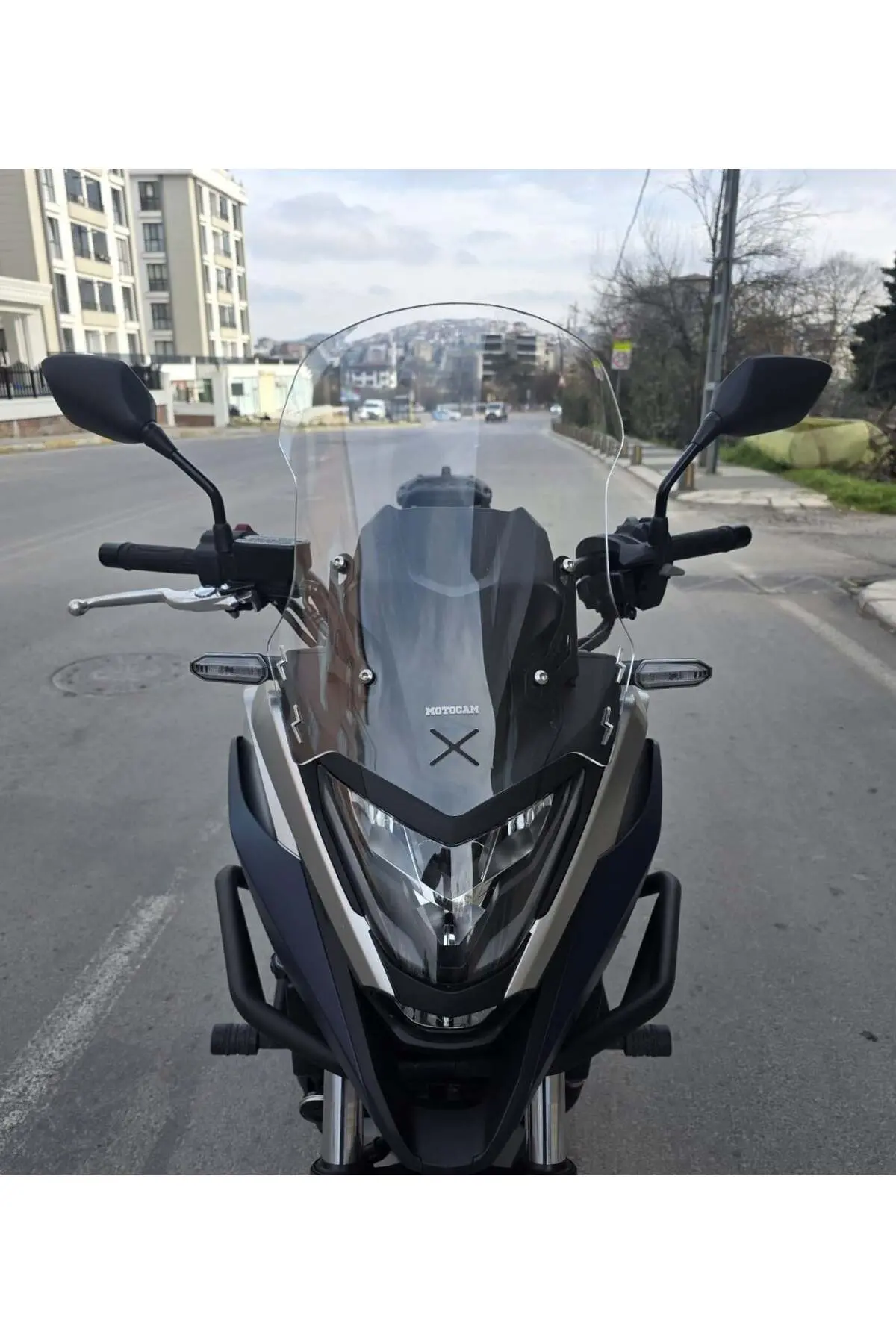 Honda NC 700 750 X Ön Cam 2021-2024 Model 50cm Şeffaf Renkli 4mm ORTA BOYLU