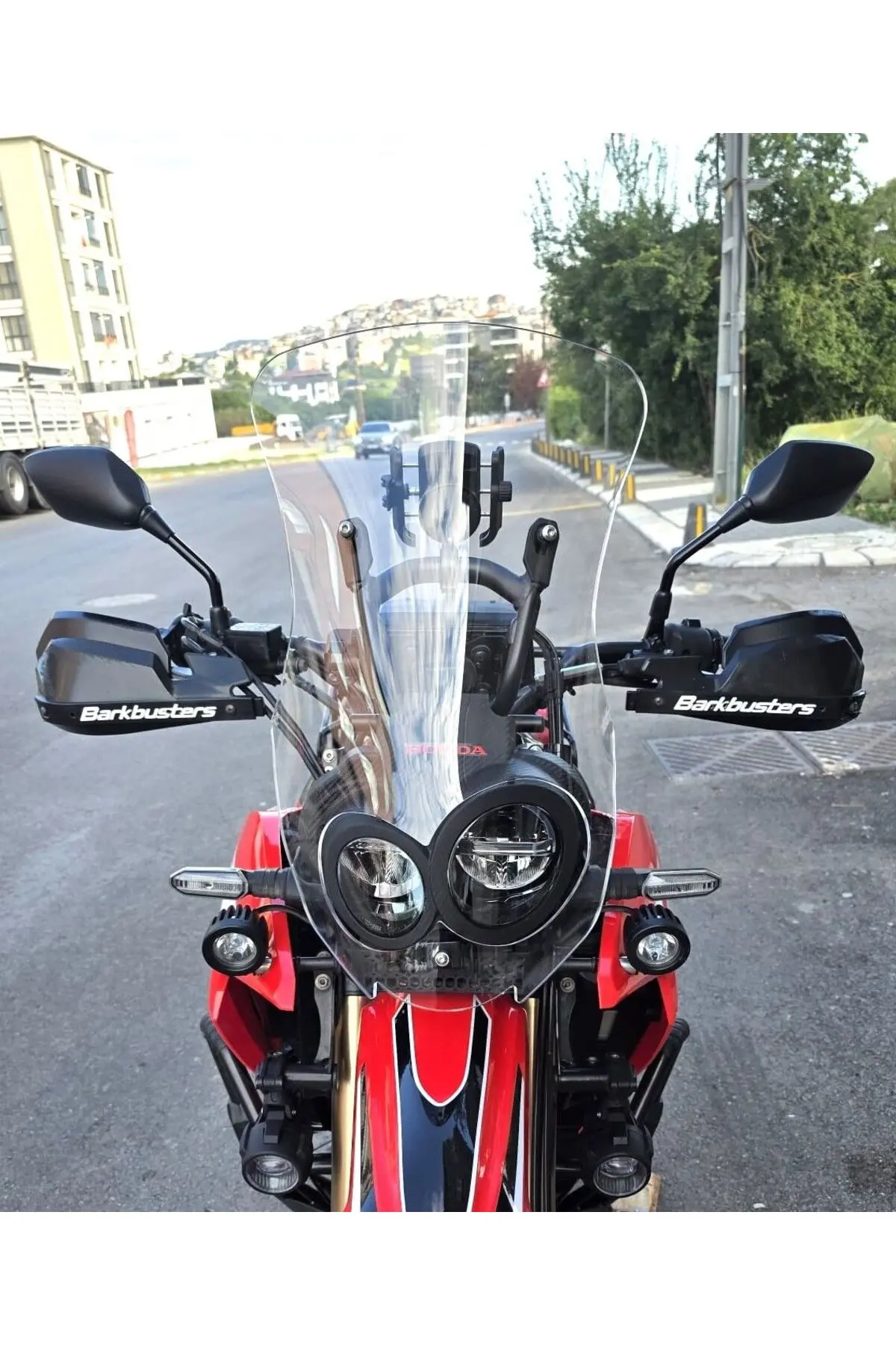 Honda CRF 300 Rally Ön Cam 2017-2026 Model 56cm Siyah Renkli 4mm