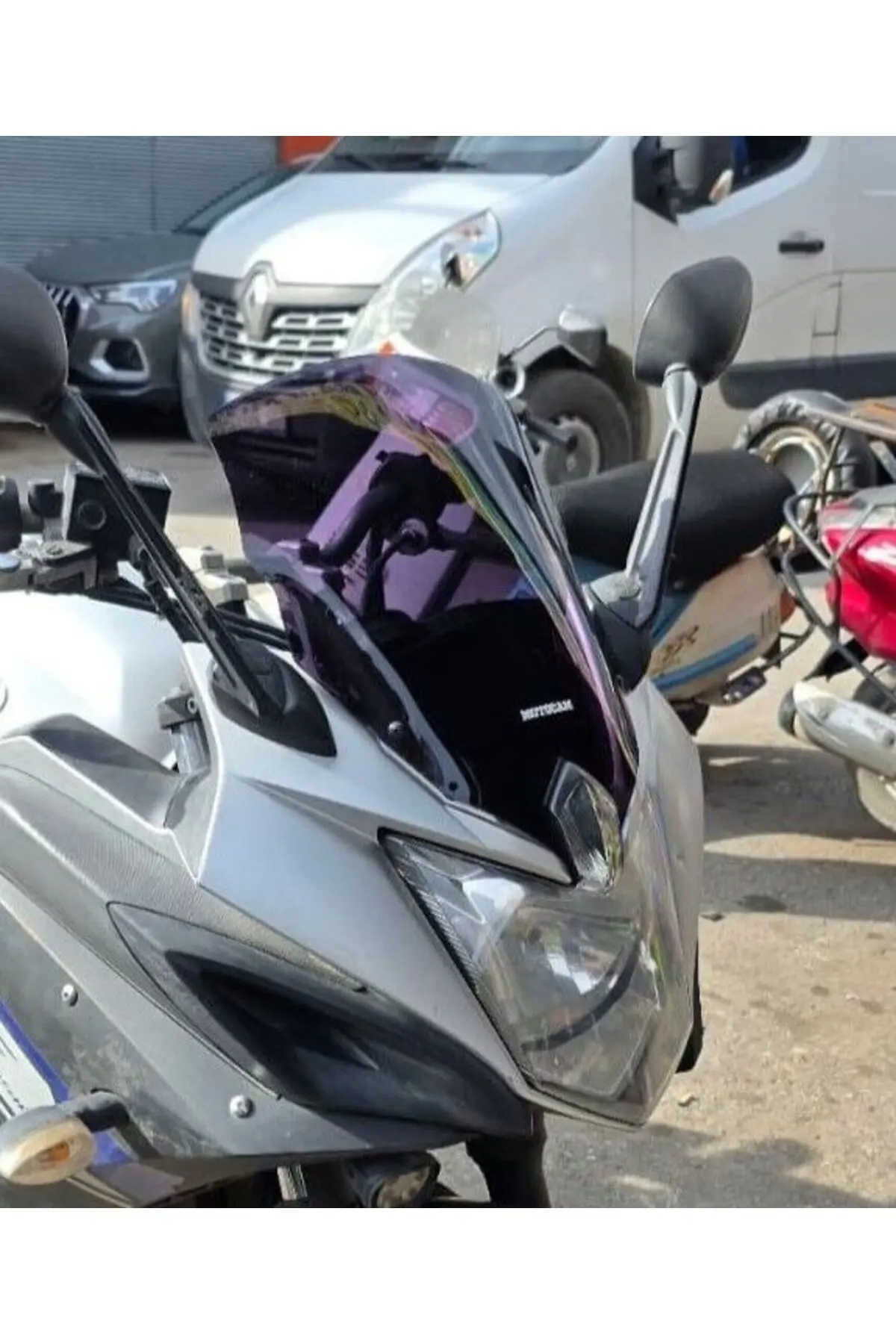 Yamaha XJ6 Diversion Ön Cam 2009-2016 Model 36cm Siyah Renkli 4mm