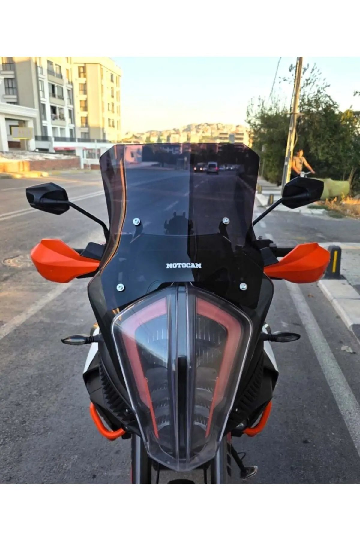 KTM 1290 Super Adventure Ön Cam 2017-2020 Model 43cm Siyah Renkli 4mm