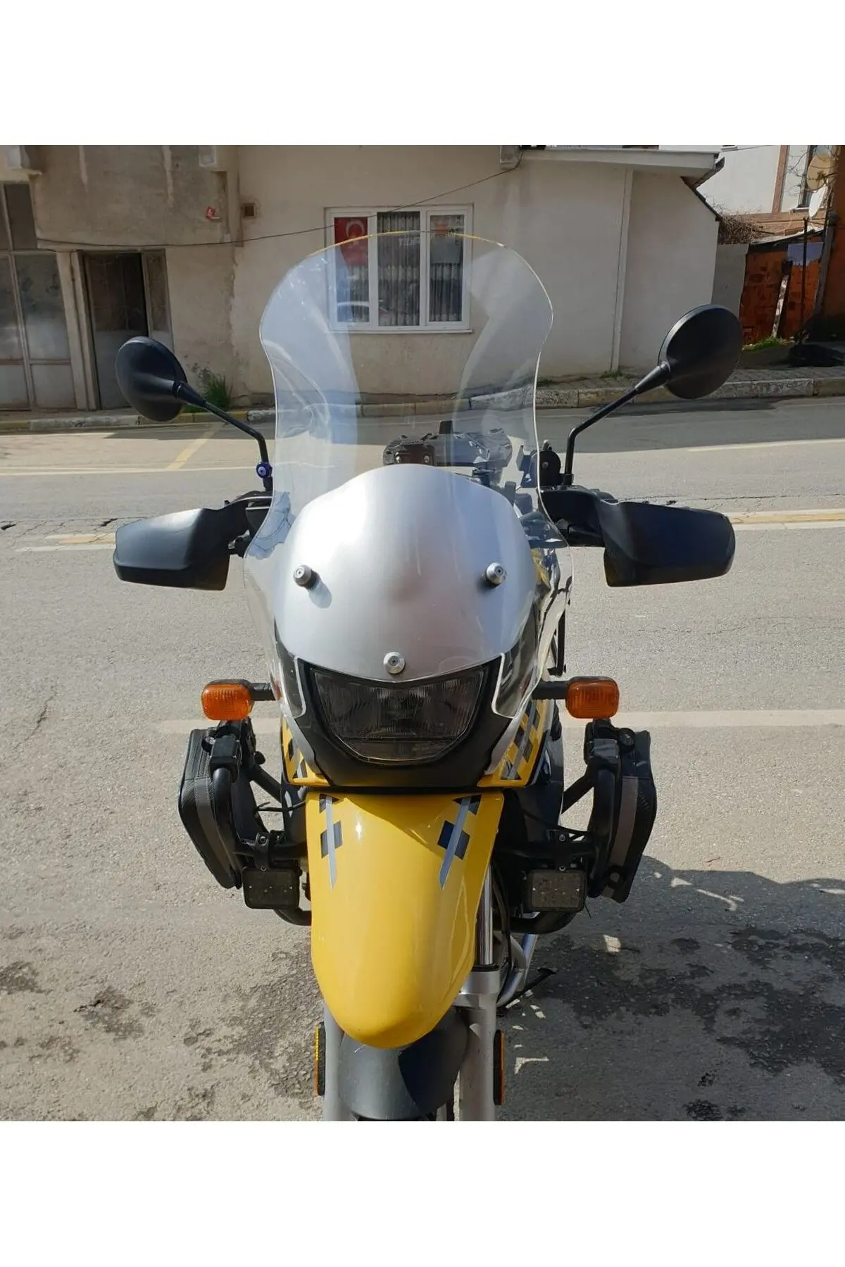 Bmw F 650 GS Ön Cam ( 3 Delikli ) 1999-2003 Model 58cm Şeffaf Renkli 4mm