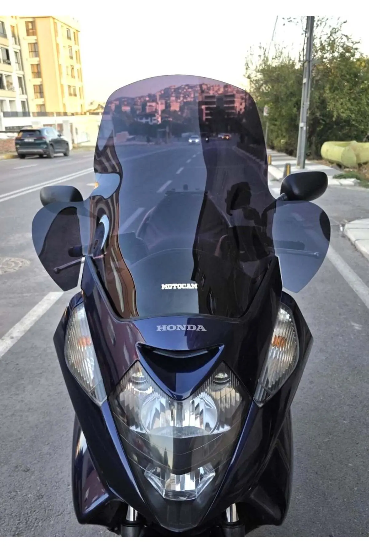 Honda Silverwing FJS 400 Ön Cam 2001-2012 Model 68cm Siyah Renkli 4mm ELCİKLİ