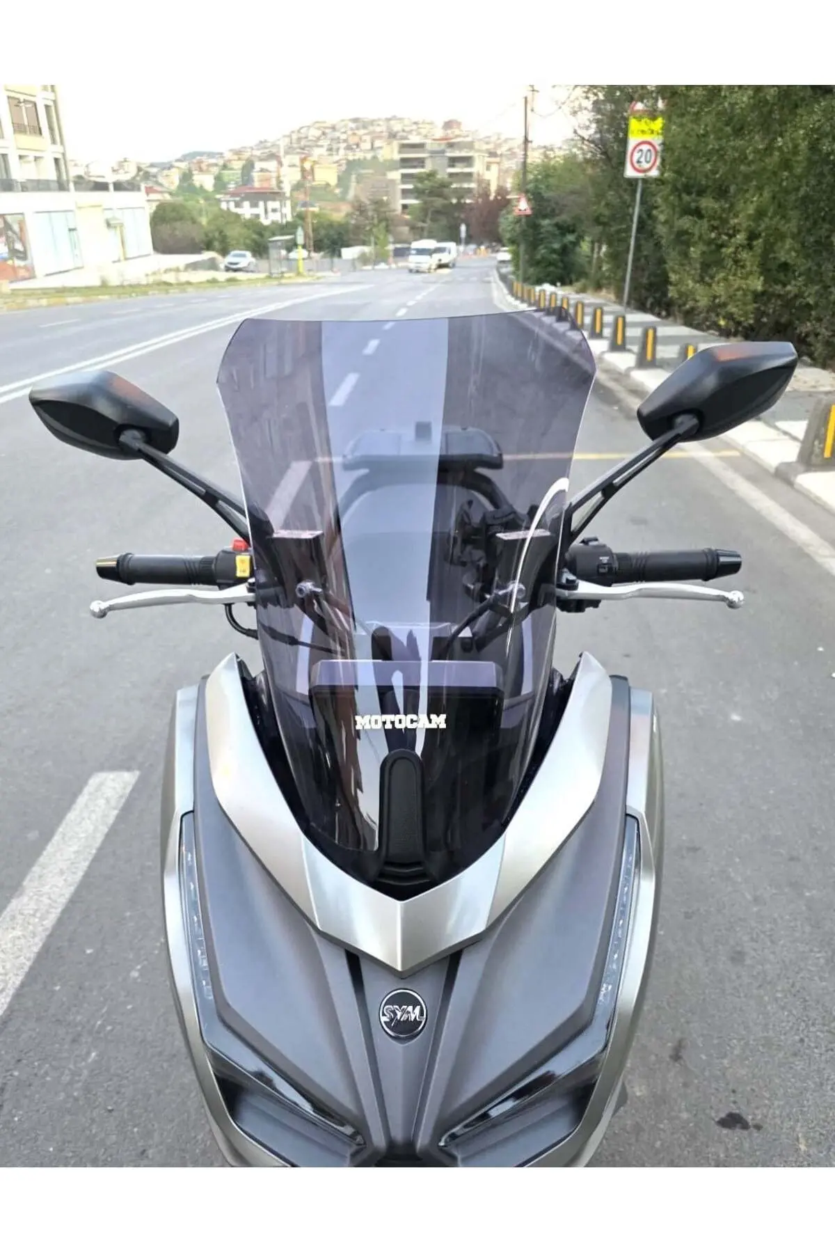 Sym Cruisym 150 GT Ön Cam 2023-2026 Model 45cm Füme Renkli 4mm