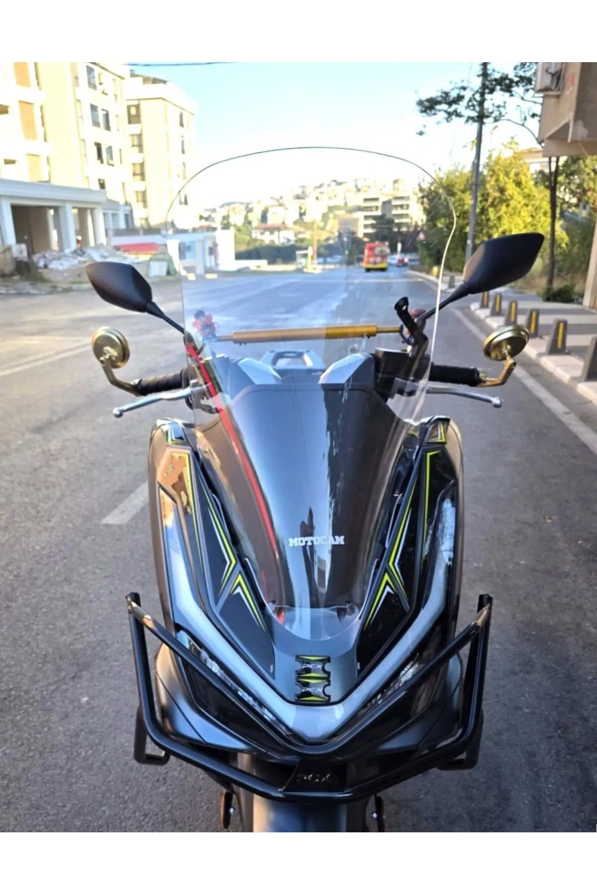 Honda PCX Ön Cam 2025-2026 Model 66cm Şeffaf Renkli 4mm