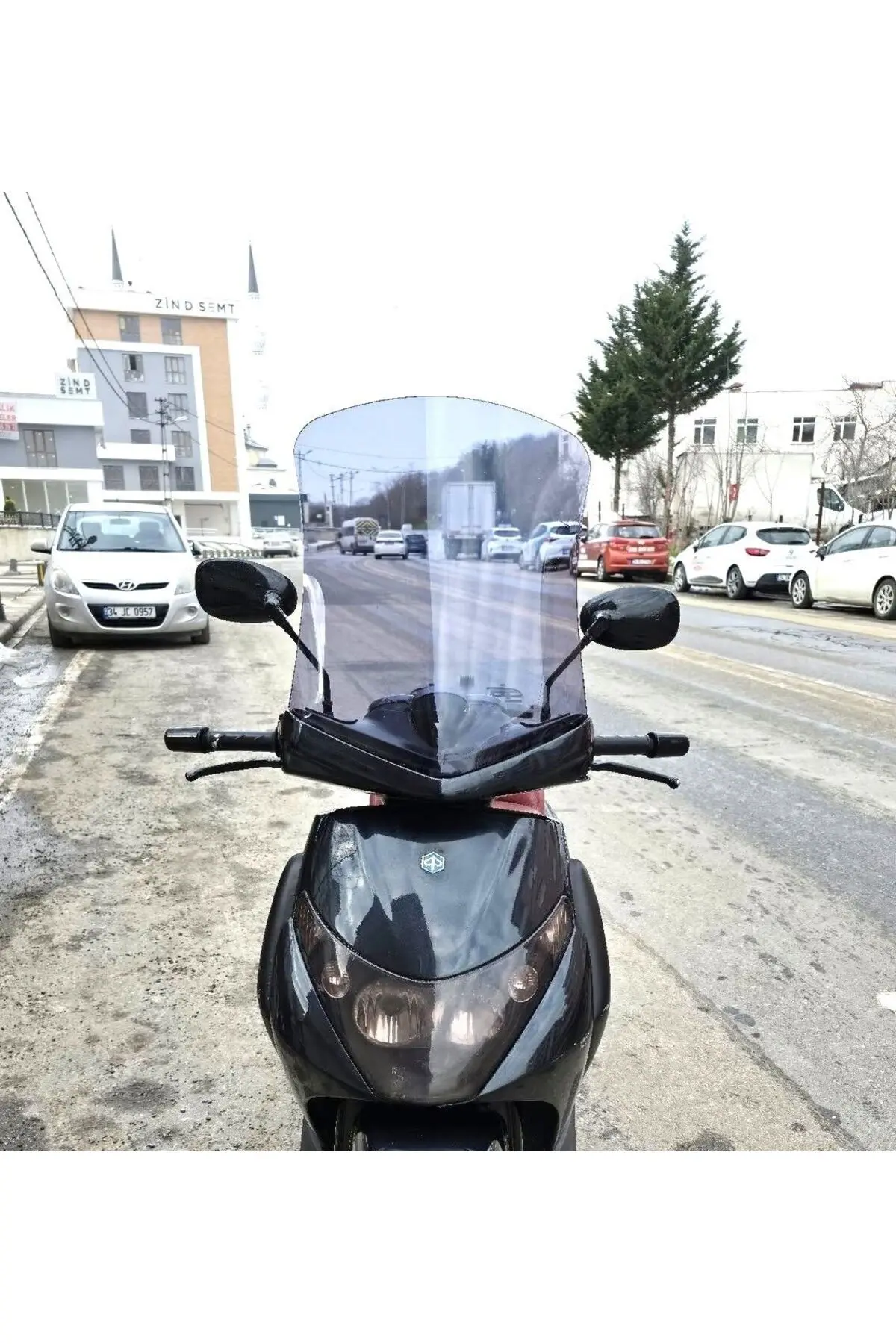 Piaggio Beverly 250 Ön Cam 2005-2007 Model 53cm Füme Renkli 4mm UZUN