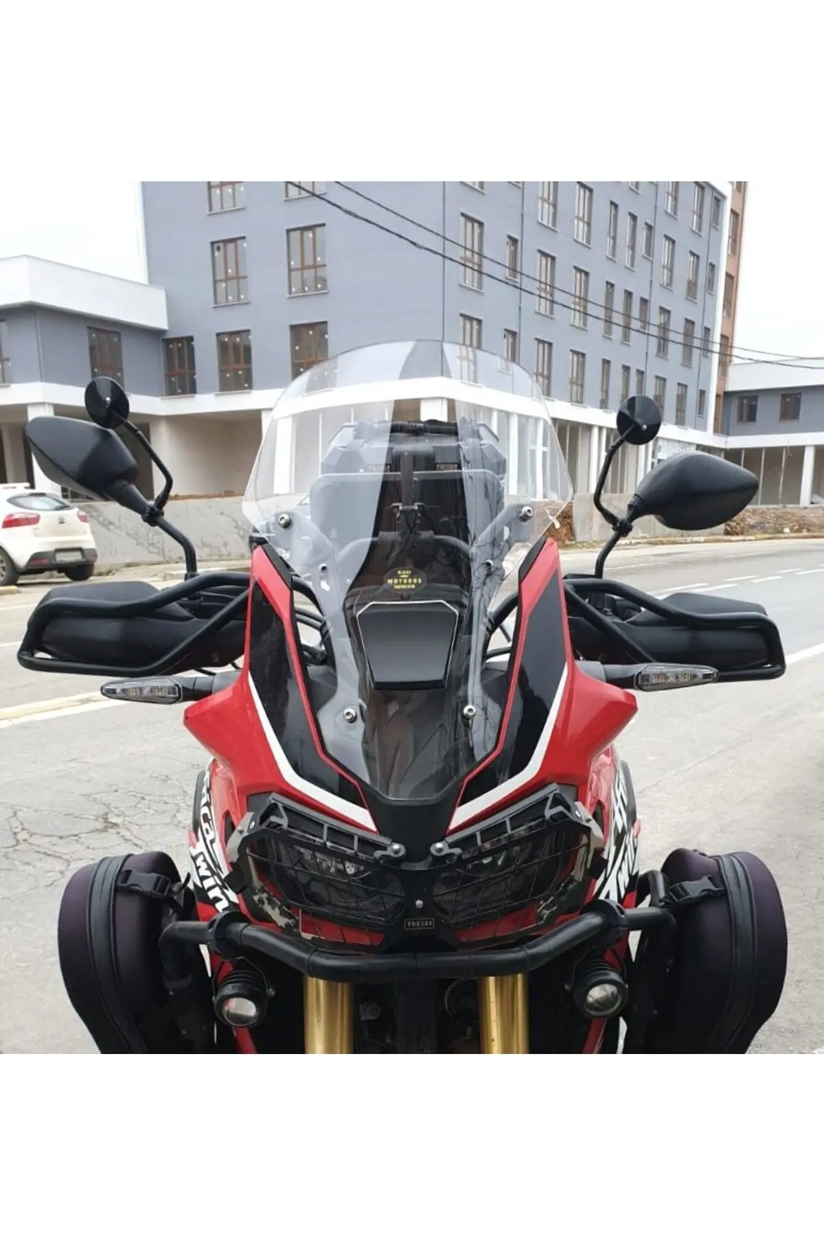 Honda Africa Twin CRF 1000 Ön Cam 2016-2020 Model 45cm Şeffaf Renkli 4mm SPORTİF