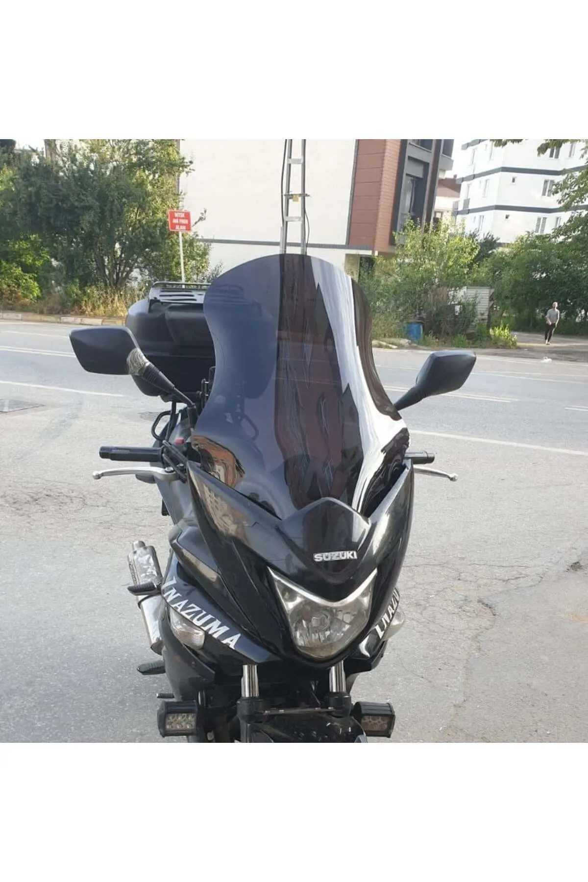 Suzuki İnazuma GW 250F Ön Cam 2012-2017 Model 50cm Siyah Renkli 4mm