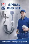 Gri Spiral Duş Hortumu ve Seti 2.5 Metre, Şık ve Dayanıklı Tasarım-2
